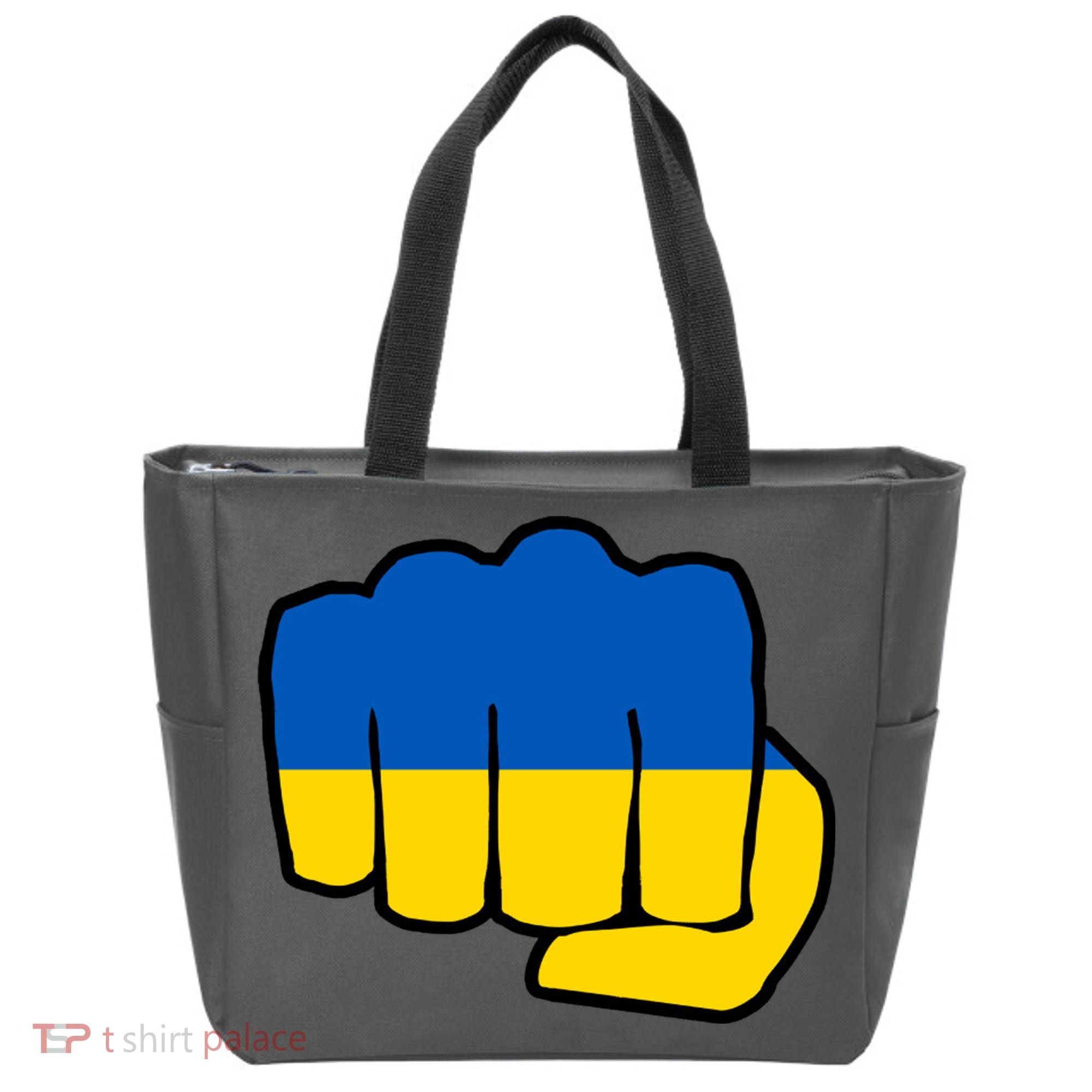 Support Ukraine Flag Fist Tote Bag