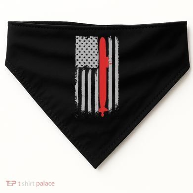 Submarine Usa Flag Gift For Submariner USA-Made Doggie Bandana