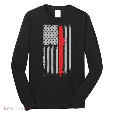 Submarine Usa Flag Gift For Submariner Long Sleeve Shirt
