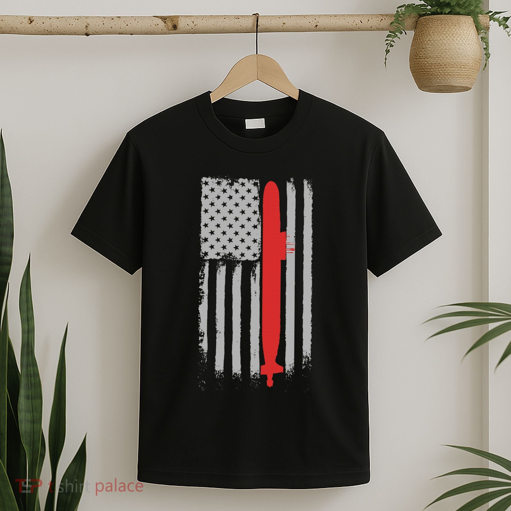 Submarine Usa Flag Gift For Submariner T-Shirt