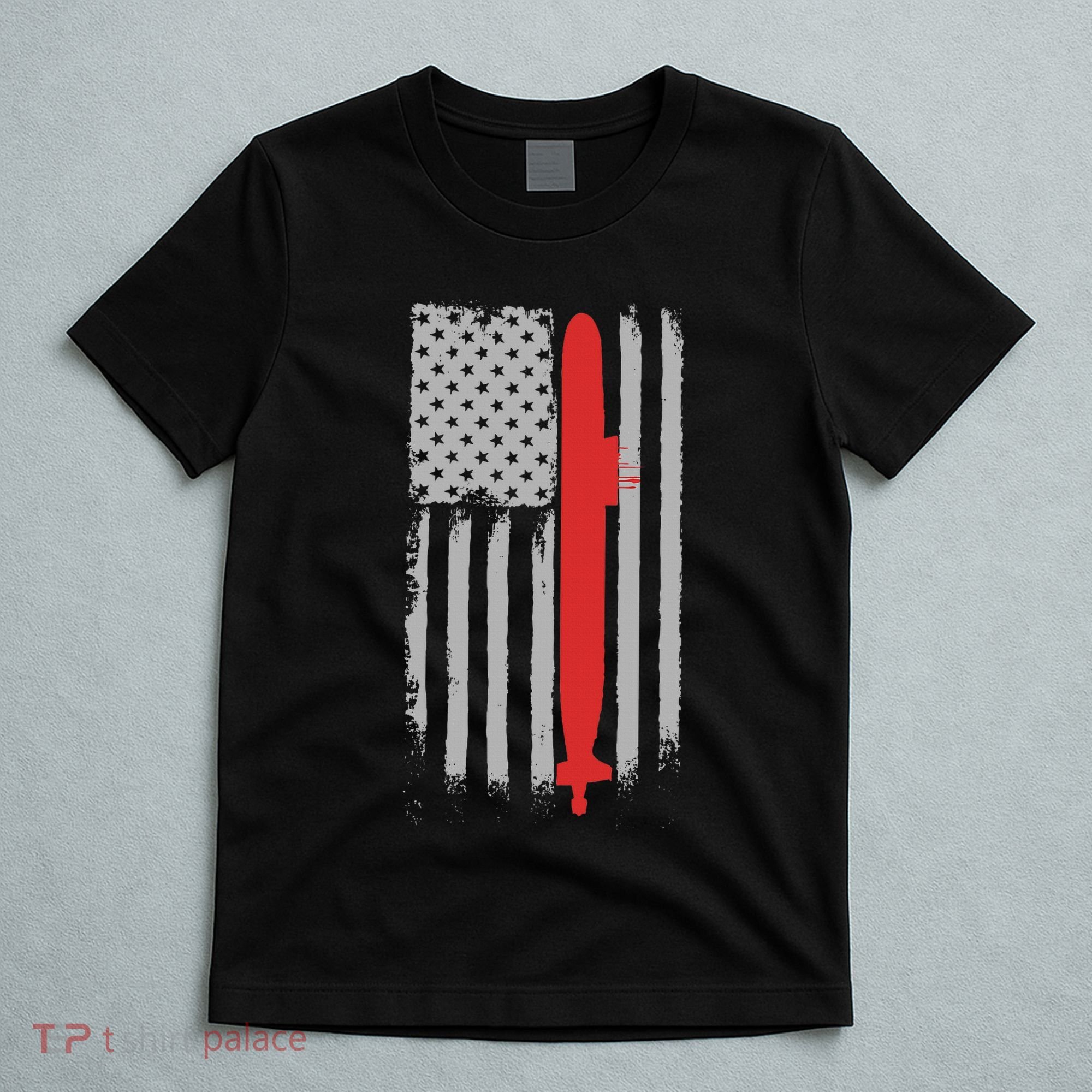 Submarine Usa Flag Gift For Submariner T-Shirt