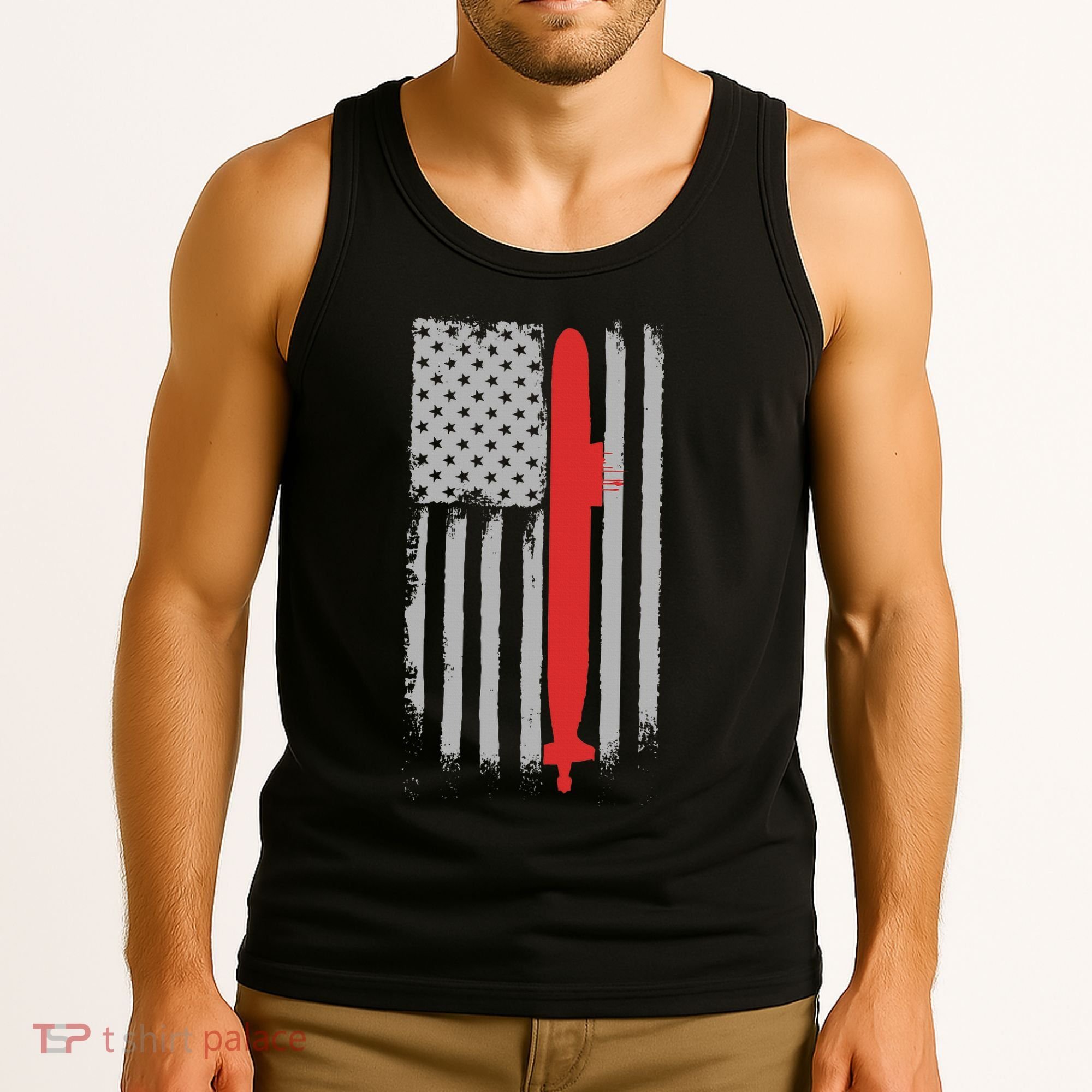 Submarine Usa Flag Gift For Submariner Tank Top
