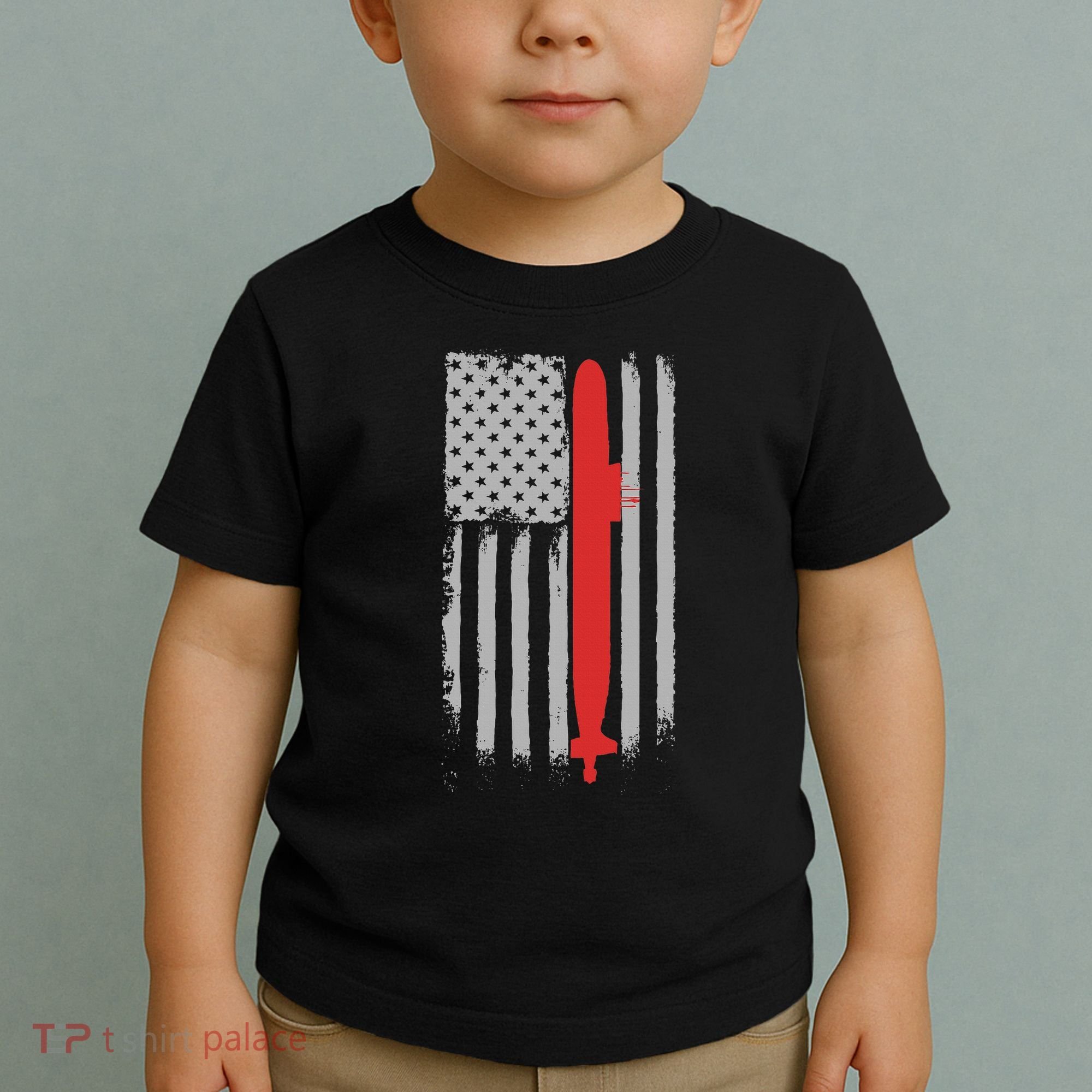 Submarine Usa Flag Gift For Submariner Toddler T-Shirt
