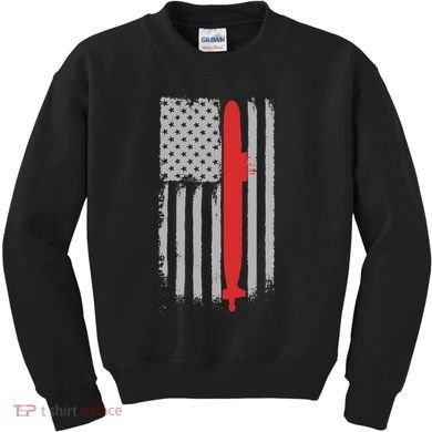 Submarine Usa Flag Gift For Submariner Kids Sweatshirt