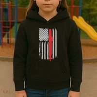 Submarine Usa Flag Gift For Submariner Kids Hoodie thumb 3