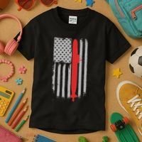 Submarine Usa Flag Gift For Submariner Kids T-Shirt thumb 3