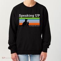 Speaking Up For Those Who CanT Stop Animal Abuse Awareness Women's Sweatshirt thumb 0