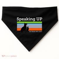 Speaking Up For Those Who CanT Stop Animal Abuse Awareness USA-Made Doggie Bandana thumb 0