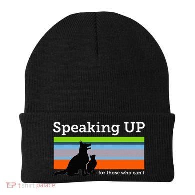 Speaking Up For Those Who CanT Stop Animal Abuse Awareness Beanie
