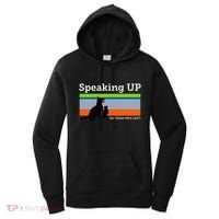 Speaking Up For Those Who CanT Stop Animal Abuse Awareness Women's Hoodie thumb 0