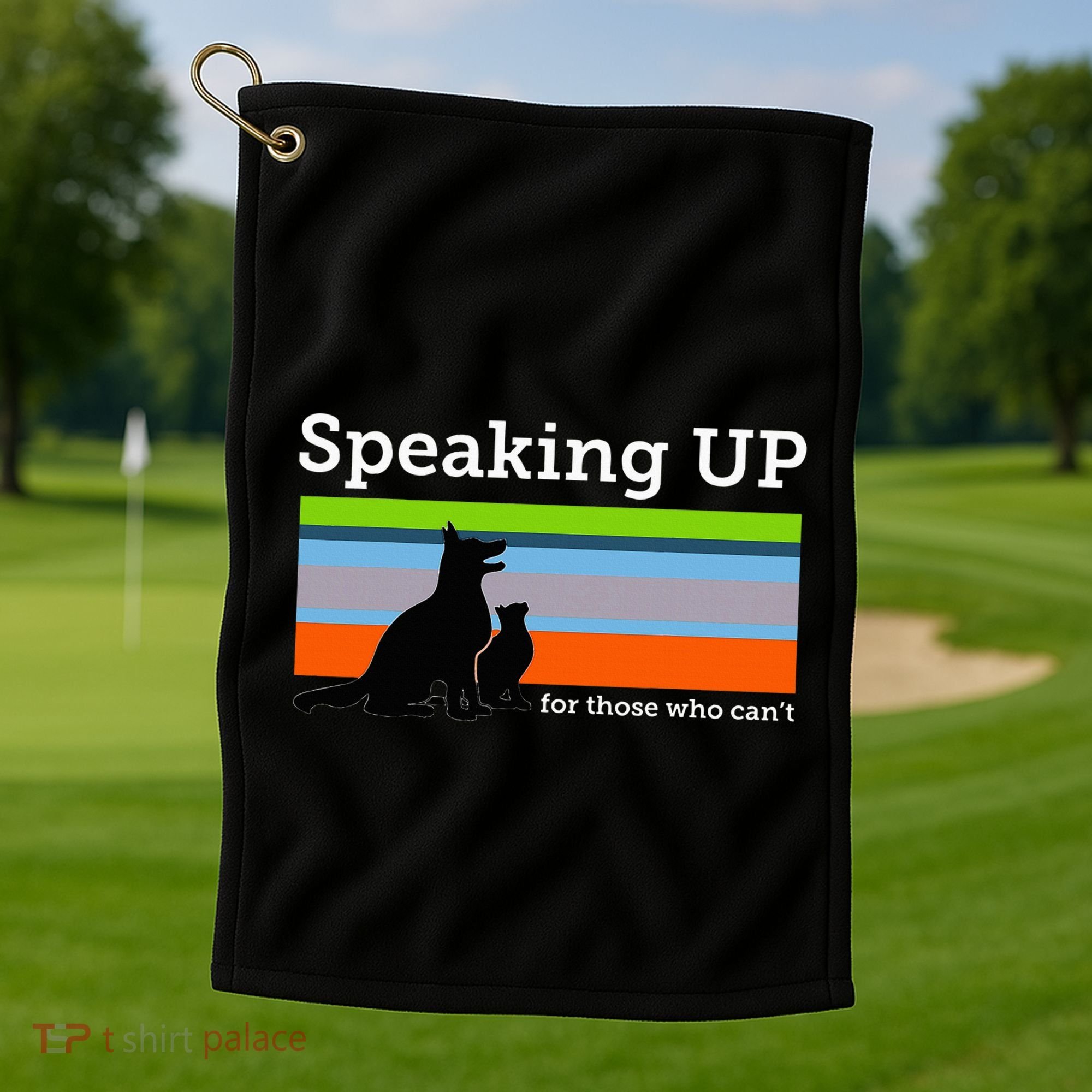 Speaking Up For Those Who CanT Stop Animal Abuse Awareness Golf Towel