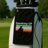 Speaking Up For Those Who CanT Stop Animal Abuse Awareness Golf Towel thumb 2