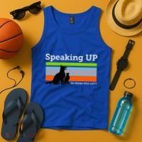 Speaking Up For Those Who CanT Stop Animal Abuse Awareness Tank Top thumb 4