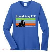 Speaking Up For Those Who CanT Stop Animal Abuse Awareness Women's Long Sleeve Shirt thumb 0
