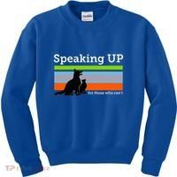 Speaking Up For Those Who CanT Stop Animal Abuse Awareness Kids Sweatshirt thumb 0