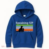 Speaking Up For Those Who CanT Stop Animal Abuse Awareness Kids Hoodie thumb 0