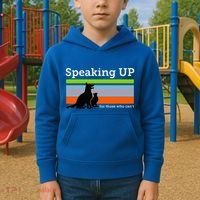 Speaking Up For Those Who CanT Stop Animal Abuse Awareness Kids Hoodie thumb 2