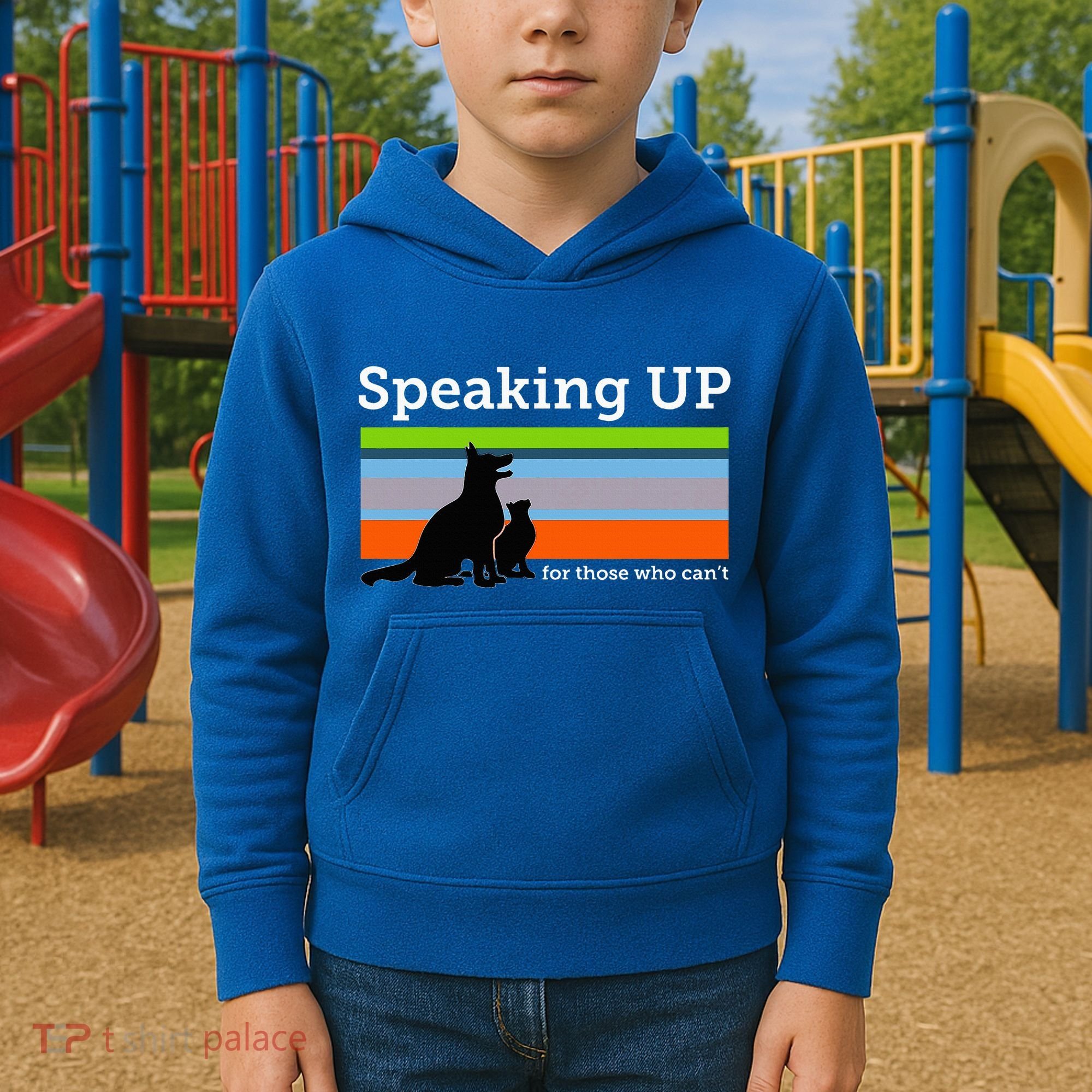Speaking Up For Those Who CanT Stop Animal Abuse Awareness Kids Hoodie