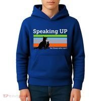 Speaking Up For Those Who CanT Stop Animal Abuse Awareness Kids Hoodie thumb 4