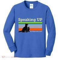 Speaking Up For Those Who CanT Stop Animal Abuse Awareness Kids Long Sleeve Shirt thumb 0