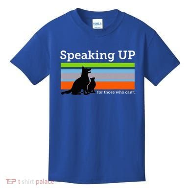 Speaking Up For Those Who CanT Stop Animal Abuse Awareness Kids T-Shirt