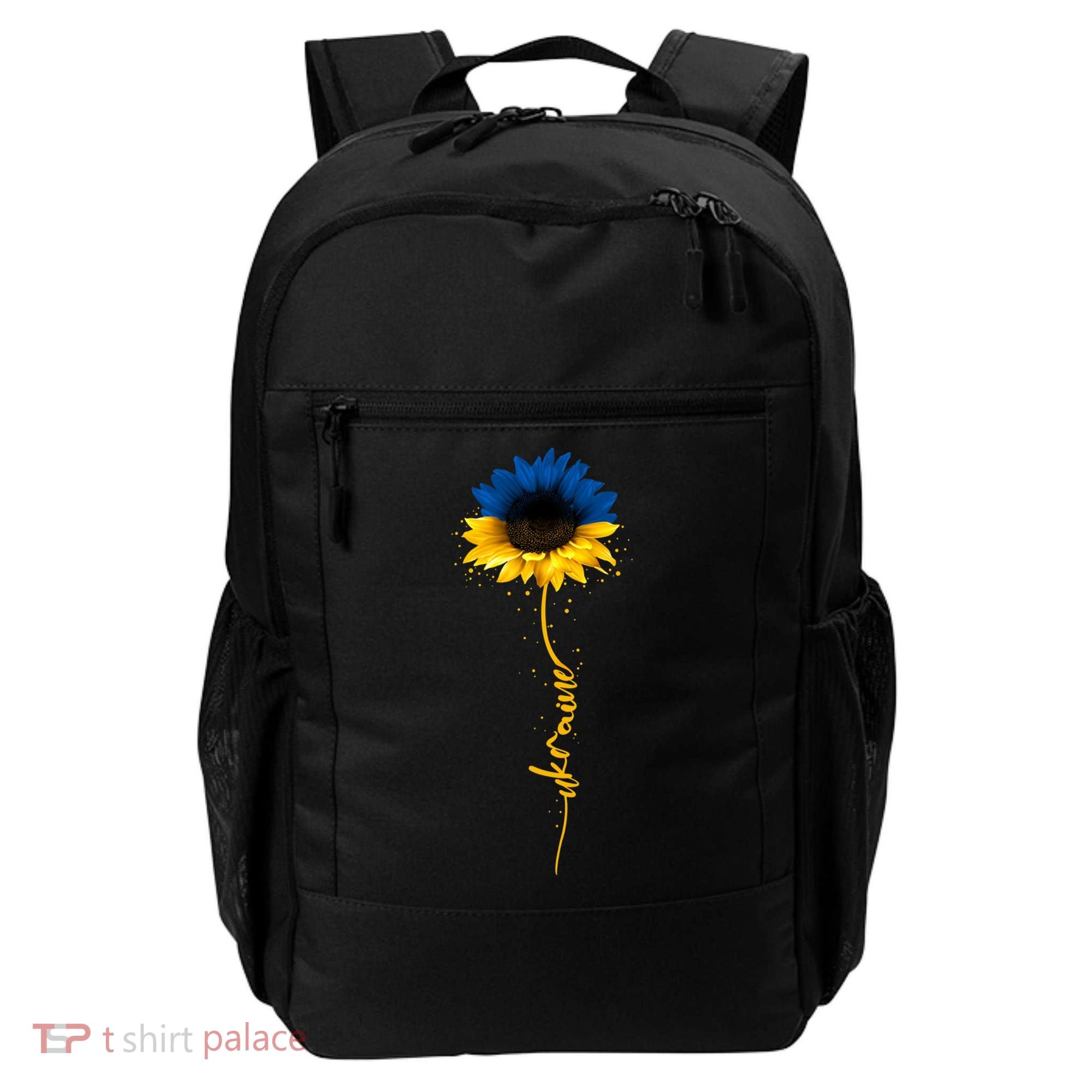 Sunflower Ukrainian Flag Tee I Stand With Ukraine Peace Gift Backpack