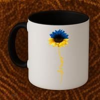 Sunflower Ukrainian Flag Tee I Stand With Ukraine Peace Gift Coffee Mug thumb 2