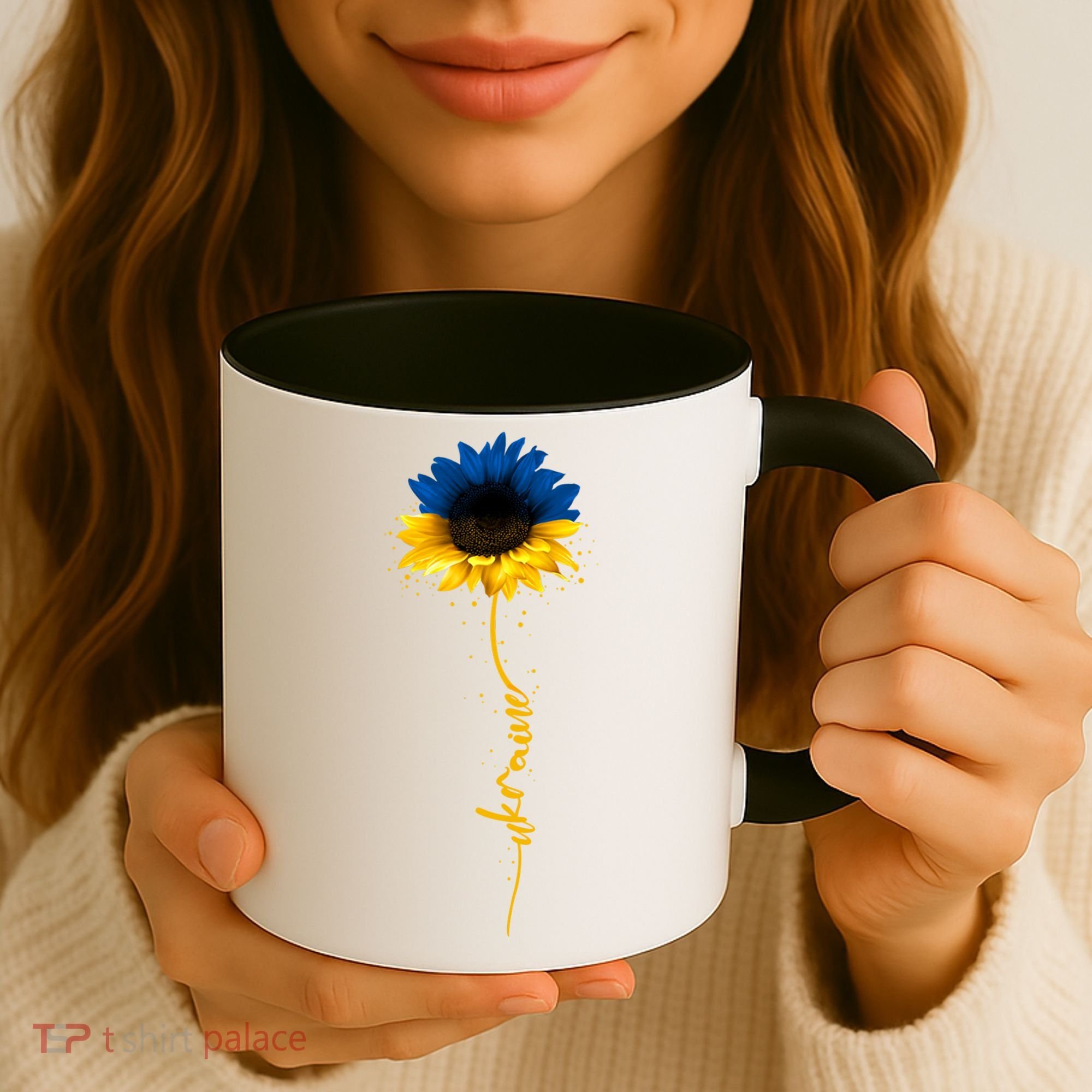 Sunflower Ukrainian Flag Tee I Stand With Ukraine Peace Gift Coffee Mug