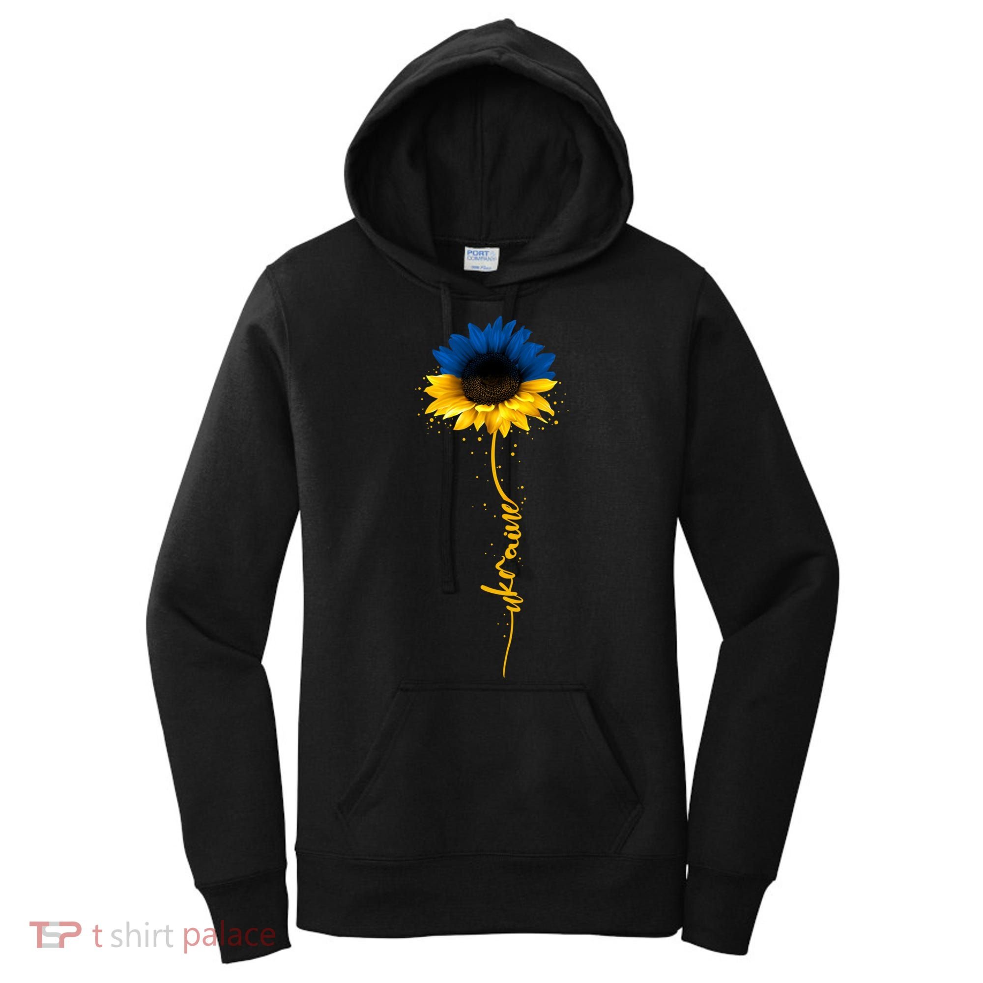 Sunflower Ukrainian Flag Tee I Stand With Ukraine Peace Gift Women's Hoodie