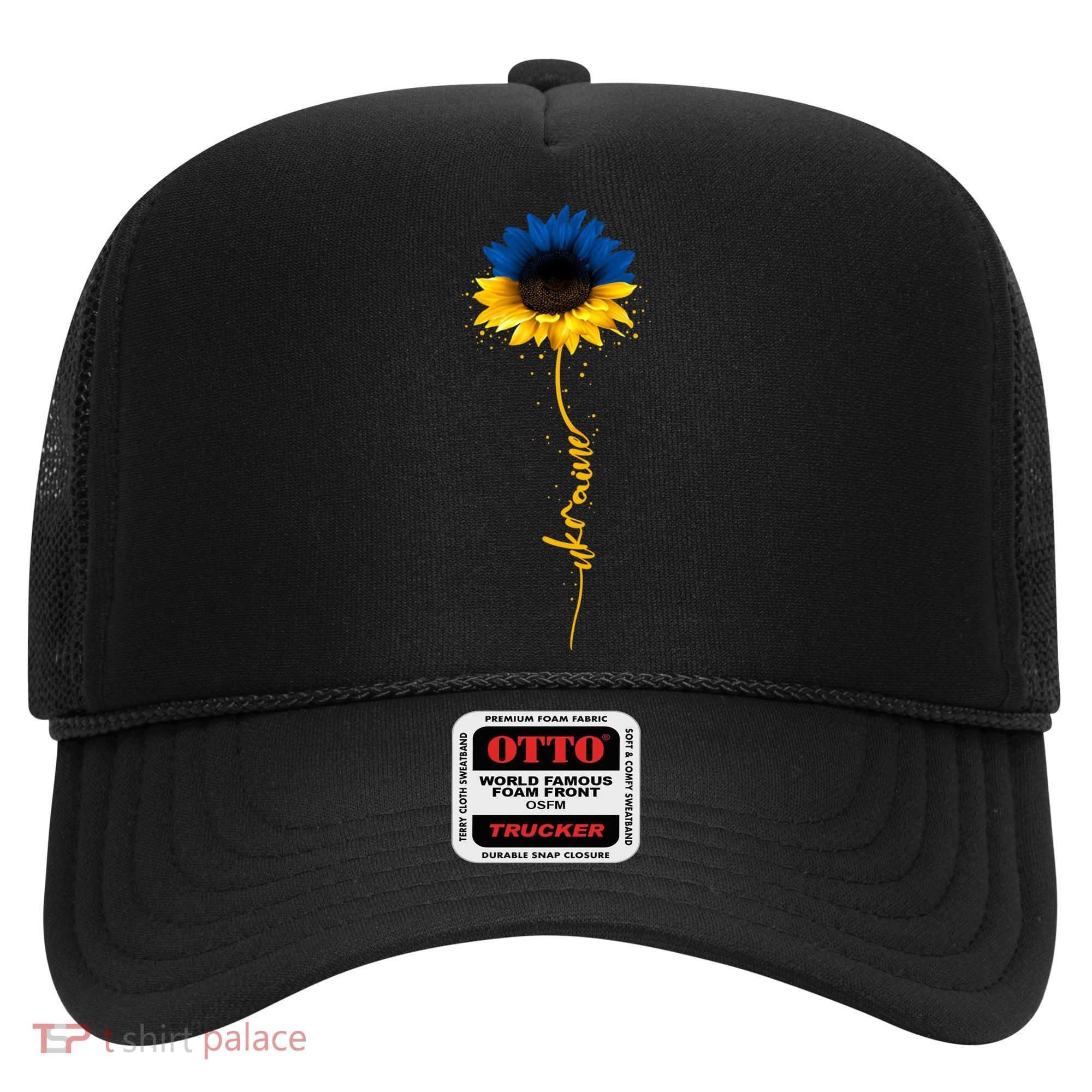 Sunflower Ukrainian Flag Tee I Stand With Ukraine Peace Gift Hat