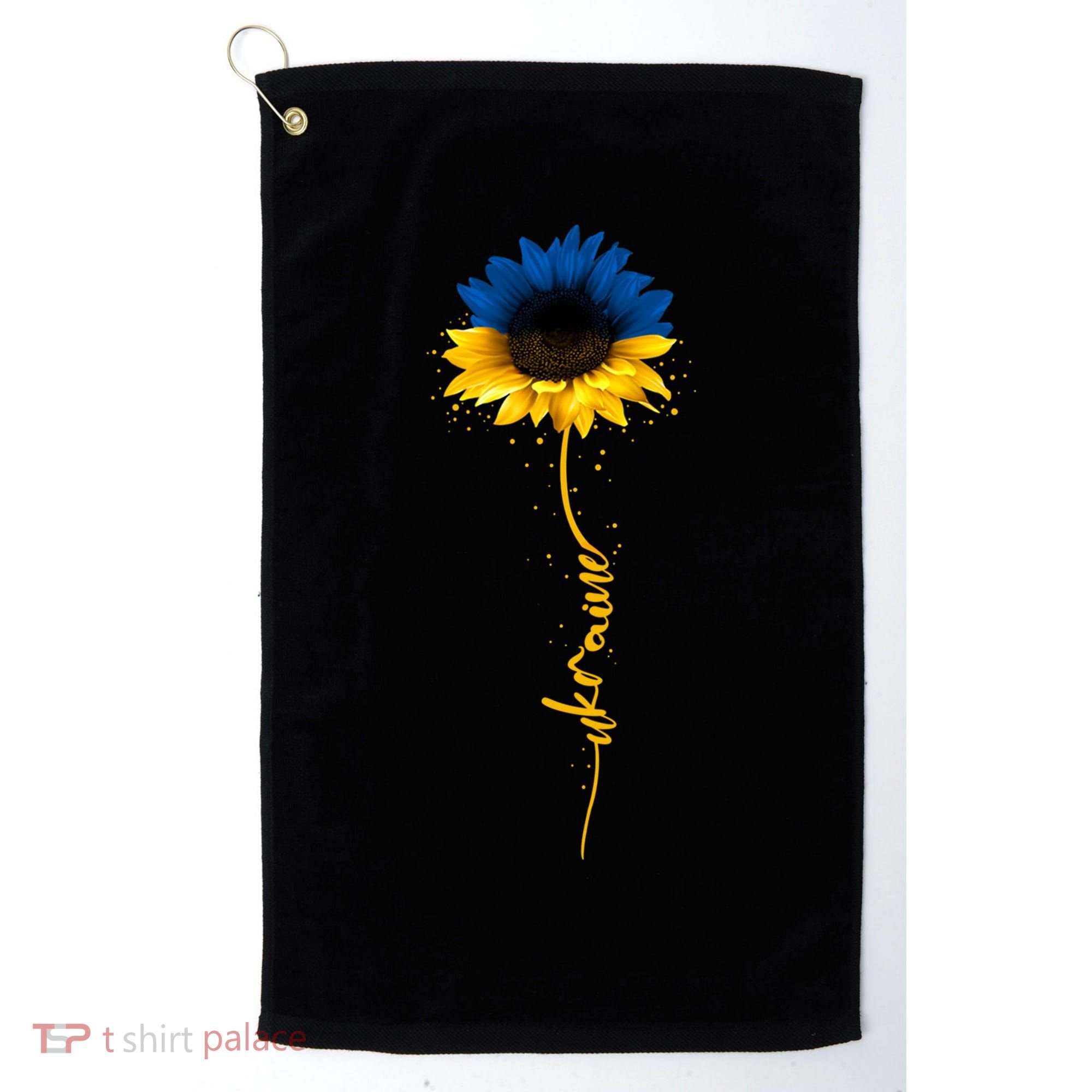Sunflower Ukrainian Flag Tee I Stand With Ukraine Peace Gift Golf Towel