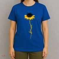 Sunflower Ukrainian Flag Tee I Stand With Ukraine Peace Gift T-Shirt thumb 4