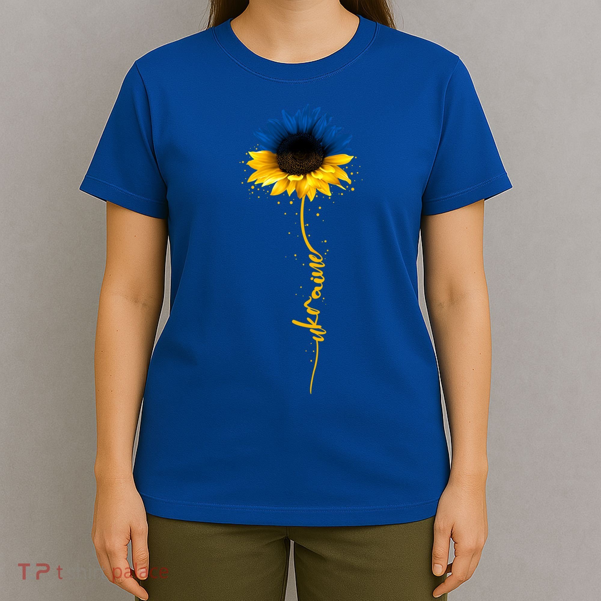 Sunflower Ukrainian Flag Tee I Stand With Ukraine Peace Gift T-Shirt