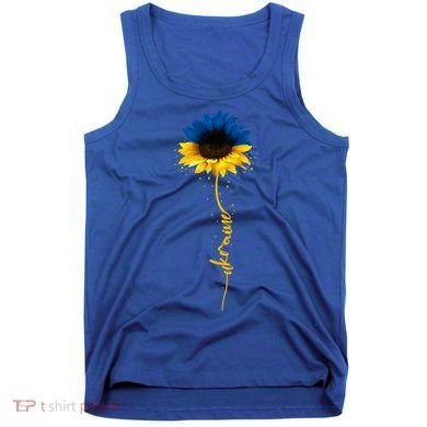 Sunflower Ukrainian Flag Tee I Stand With Ukraine Peace Gift Tank Top