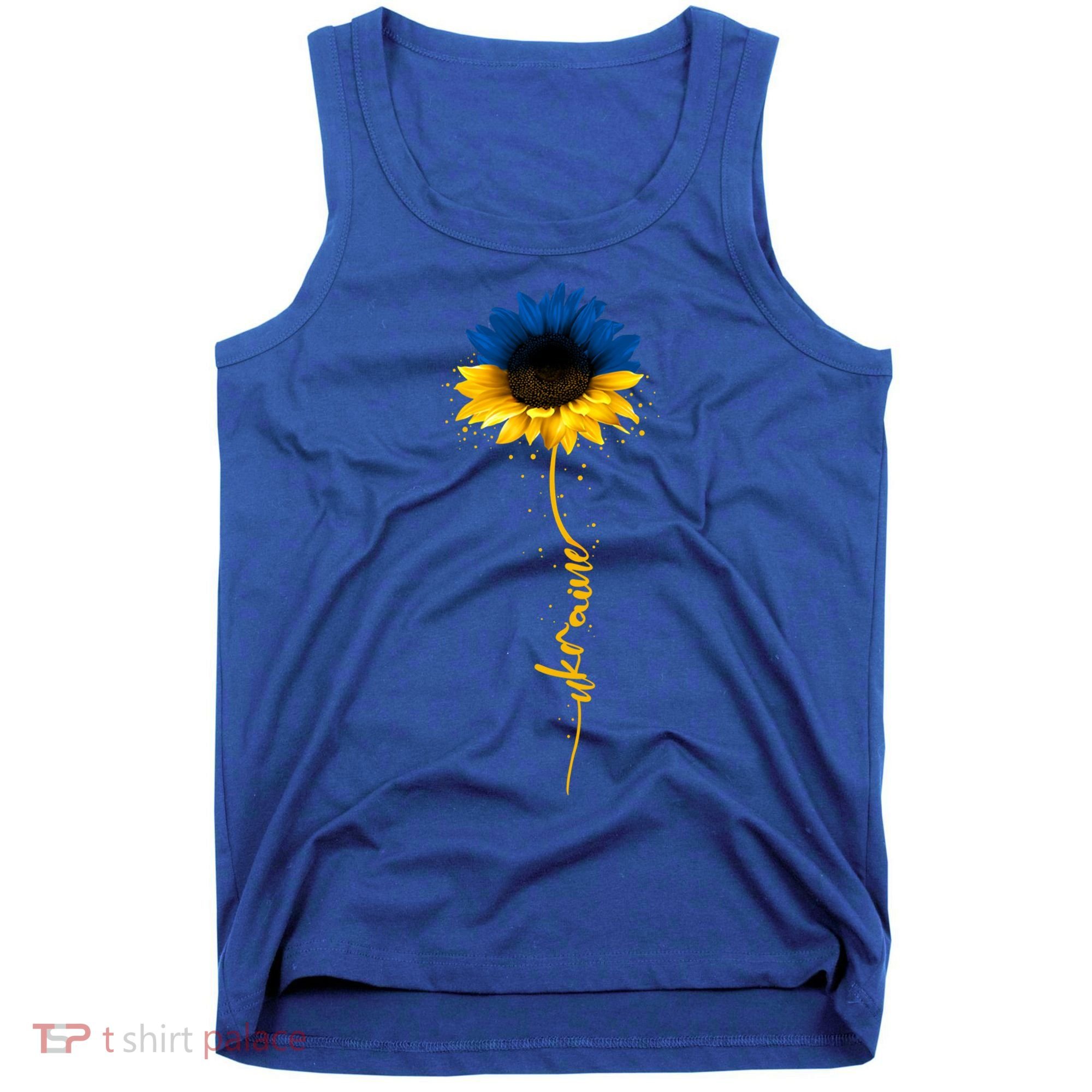 Sunflower Ukrainian Flag Tee I Stand With Ukraine Peace Gift Tank Top