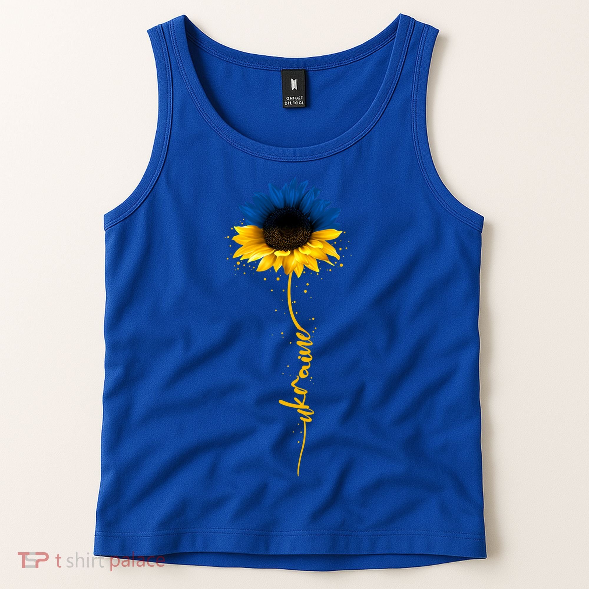 Sunflower Ukrainian Flag Tee I Stand With Ukraine Peace Gift Tank Top