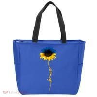 Sunflower Ukrainian Flag Tee I Stand With Ukraine Peace Gift Tote Bag thumb 0