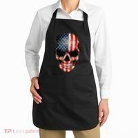 Skull USA Flag 4th of July American Patriotic Apron thumb 2