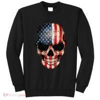 Skull USA Flag 4th of July American Patriotic Sweatshirt thumb 0