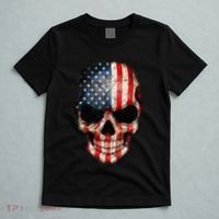 Skull USA Flag 4th of July American Patriotic T-Shirt thumb 5