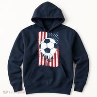 Soccer USA Flag, Soccer Ball Graphic Boys Hoodie thumb 0