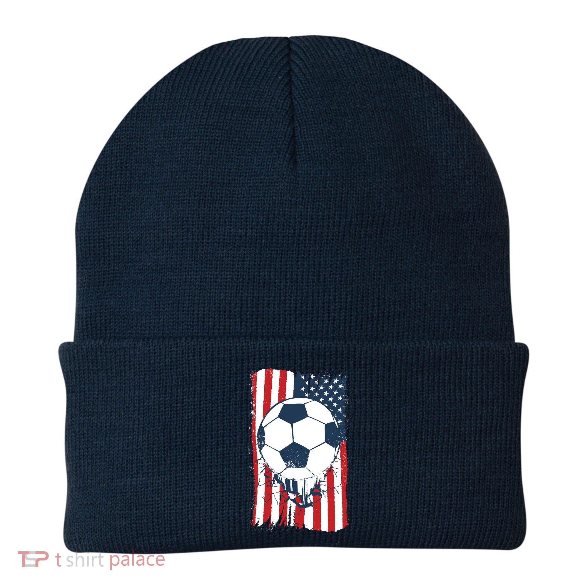 Soccer USA Flag, Soccer Ball Graphic Boys Beanie