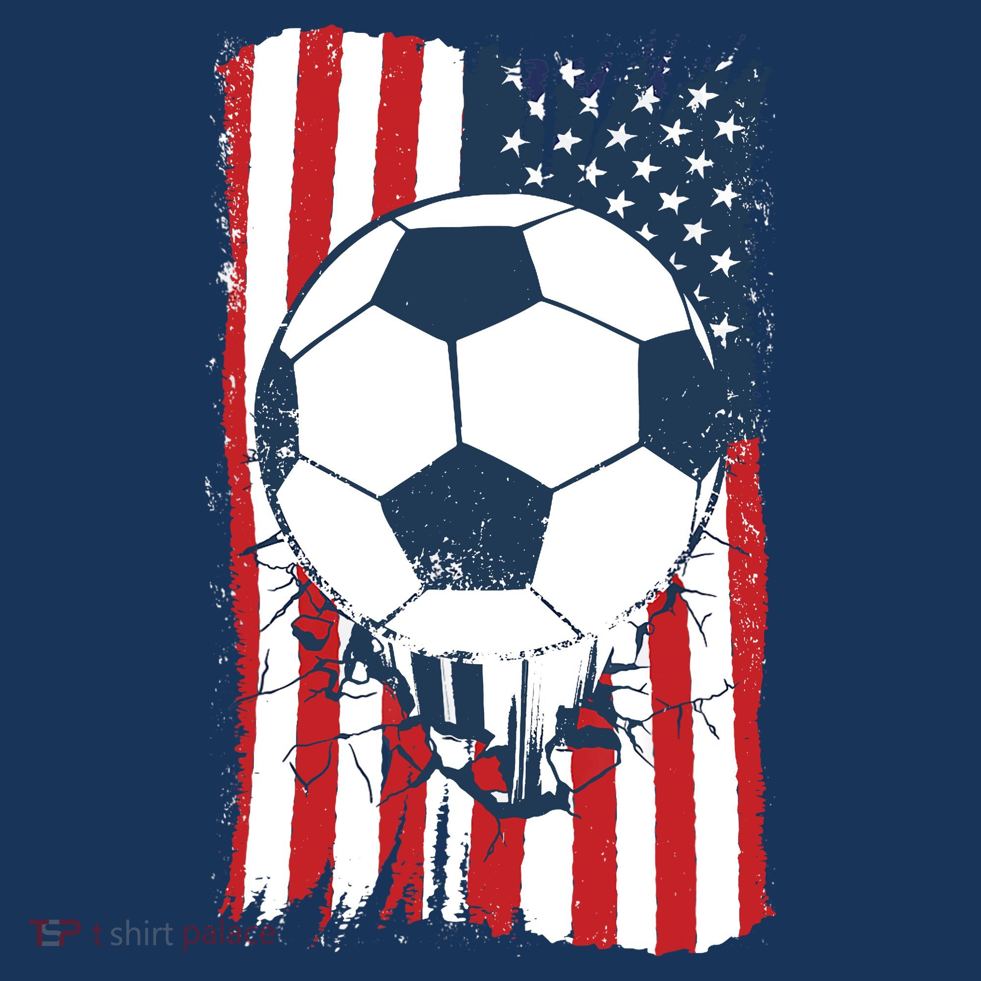 Soccer USA Flag, Soccer Ball Graphic Boys Women's Hoodie