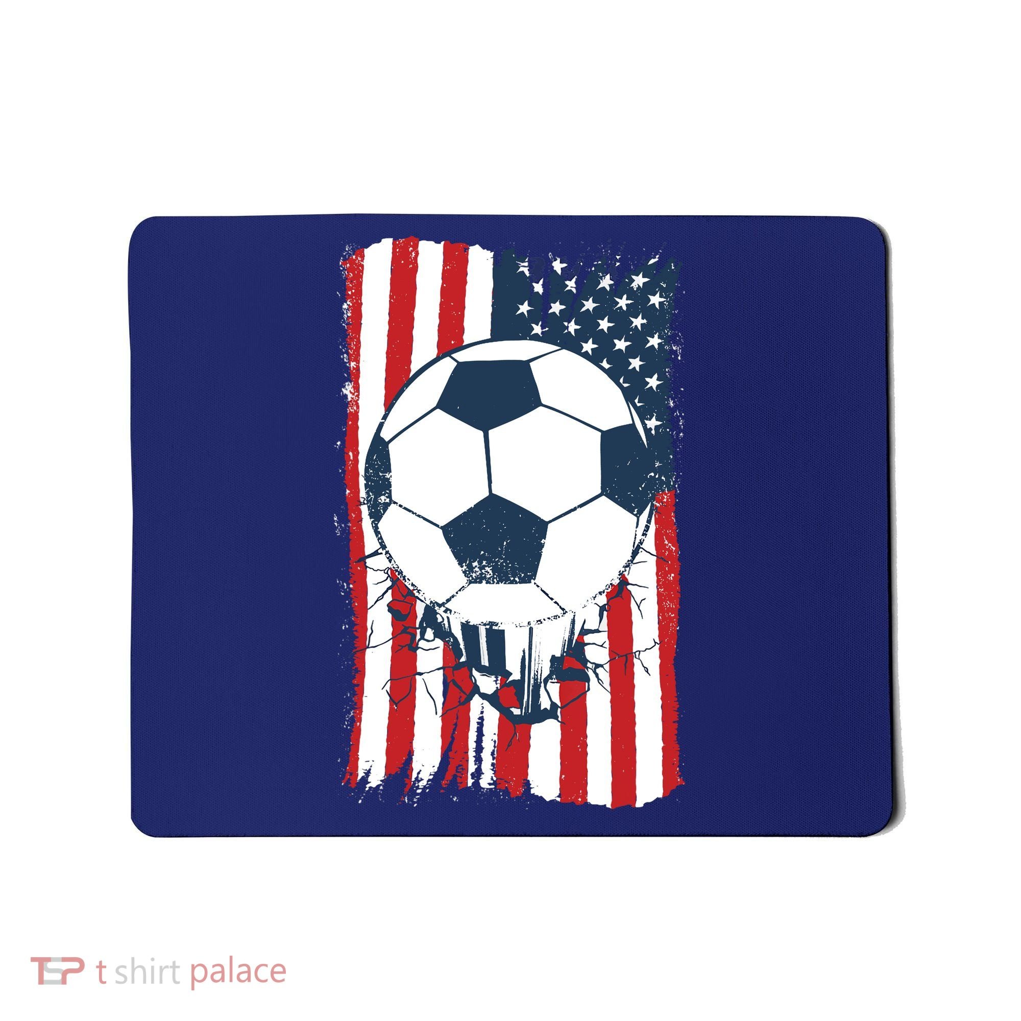 Soccer USA Flag, Soccer Ball Graphic Boys Mousepad
