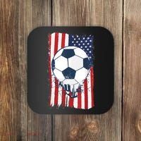 Soccer USA Flag , Soccer Ball Graphic Boys  Coaster thumb 0