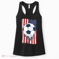 Soccer USA Flag , Soccer Ball Graphic Boys  Women's Tank Top thumb 0