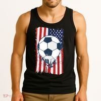 Soccer USA Flag , Soccer Ball Graphic Boys  Tank Top thumb 3