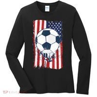 Soccer USA Flag , Soccer Ball Graphic Boys  Women's Long Sleeve Shirt thumb 0