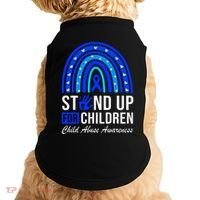 Stand Up For Children Stop Child Abuse Prevention Awareness Doggie Tank thumb 0