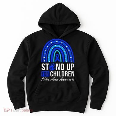 Stand Up For Children Stop Child Abuse Prevention Awareness Hoodie